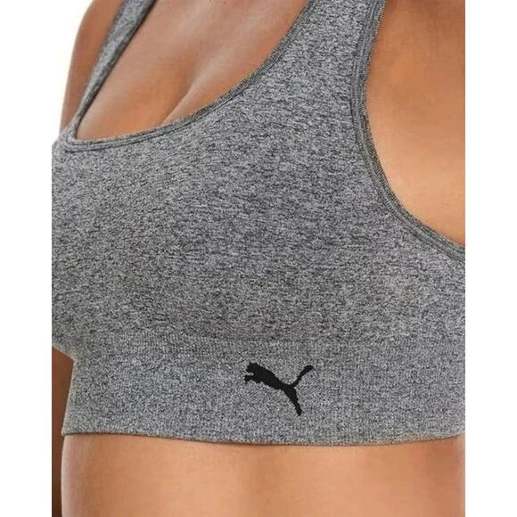 Puma Seamless Sports Bra 2-Pack (Size S) White/Gray Only - Picture 2 of 9